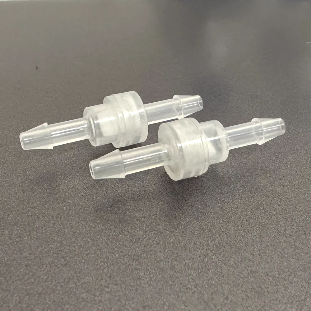 

10PCS PP Plastic Barbed Duckbill One Way Check Valves Chemical Resistant Non-Reversible Flow Direction for Fluids