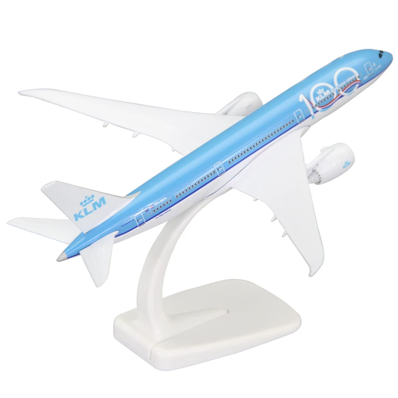 

18CM 1:400 Scale Air KLM Airplane B787-10 Model Alloy Aircraft Plane Display Toy Model Collection Souvenir
