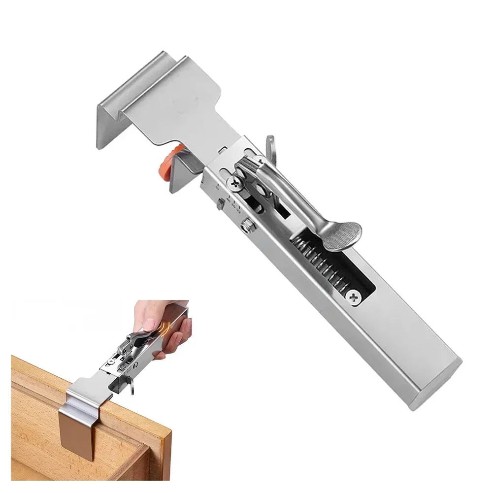 Abrazadera de fijación de cajón ajustable, instalación de gabinete, Clips de fijación de acero inoxidable, 2mm de espesor de cabeza, Clip de fijación de cajón