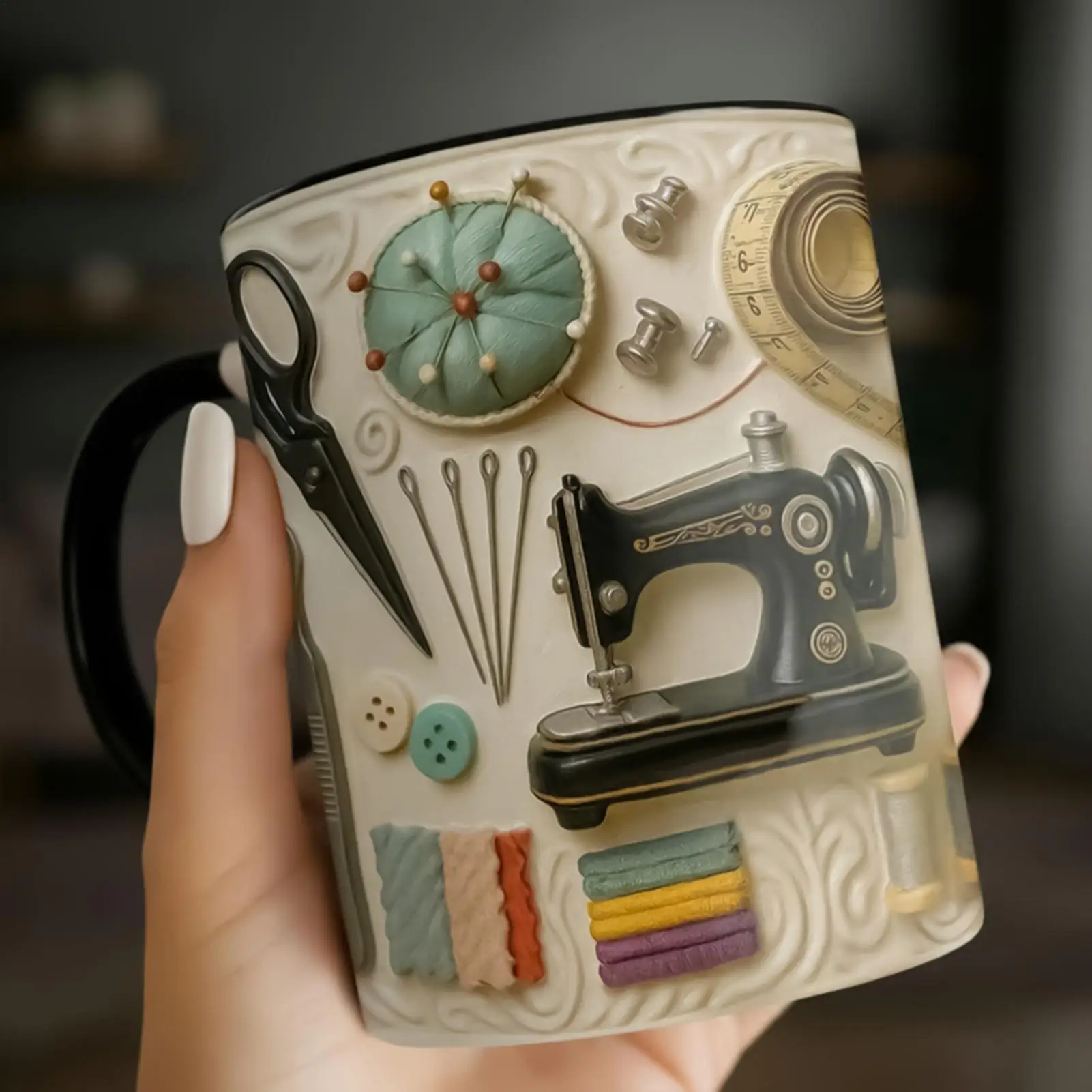 Hitzebeständige Keramik-Kaffeetasse 300ml Teetasse Getränkebecher für Milch Saft Zuhause Café Restaurant Büro Geburtstagsgeschenk