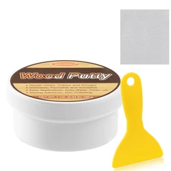 SEISSO Wood Putty, Water-Based Wood Filler, White Wood Putty for Trim, Wood Filler Paintable, Stainable, Wood Furniture Repair