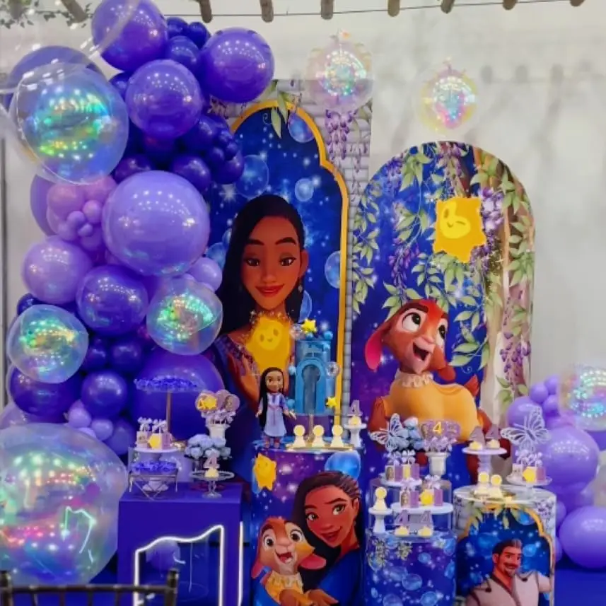 5/2/1Pcs Schillernde 4D Runde Folienballons Riesige Holographische 4D Folienballons Helium Luft Globos Meerjungfrau Geburtstag Hochzeit Dekor – Detail 25