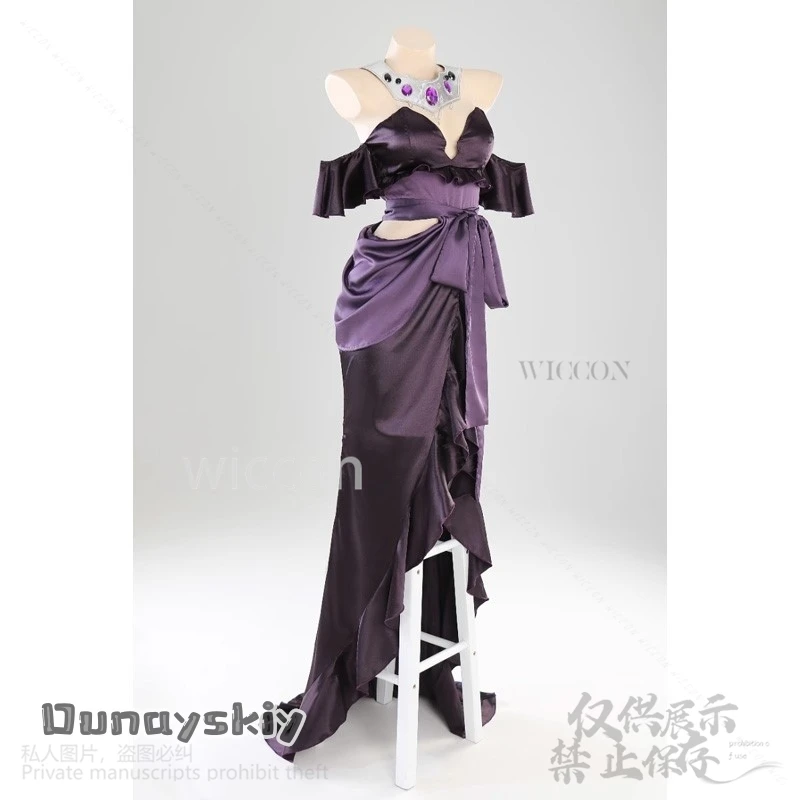 أنيمي أفرلورد الموسم 4 تأثيري ألبيدو زي مثير حتى فستان نحيل قلادة لوليتا زي حفلة هالوين عيد الميلاد كرنفال شعر مستعار