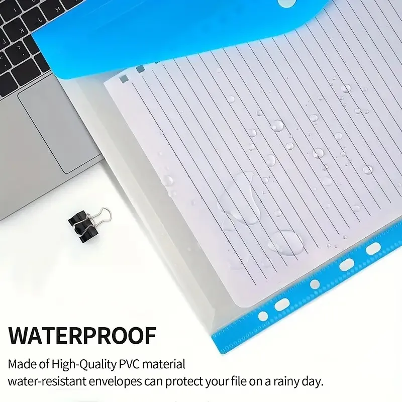 6 Pack A4 Binder Pocket Organizer Folders, Expandable Folders Plastic Envelopes Binder Folders , For School Office Home