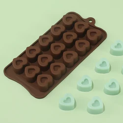 15 Cavity Heart Silicone Chocolate Mold DIY Cake Accessories Love Molds Kitchen Ice Cubes Biscuit Pastry Manual Baking Mould
