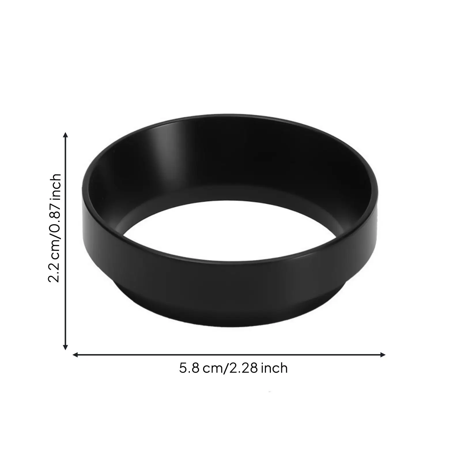 Black Aluminum Coffee Measuring Ring 58MM Grinder Collar Funnel for Espresso Portafilter Dosing Cup Barista Accessory