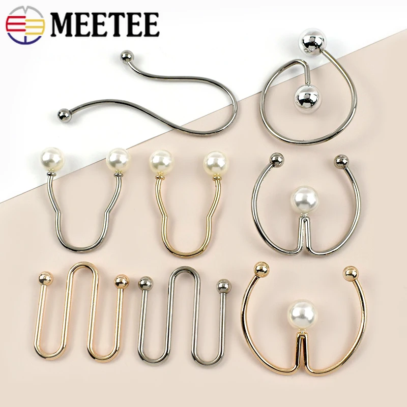 

2/5Pc 47-57mm Metal Buckles U-shaped Detachable Belt Buckle Shirt Decor Fastener Clothes Irregular Spiral Button DIY Accessories