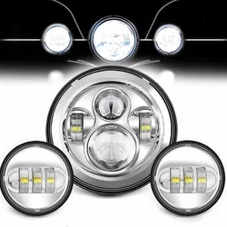 7inch LED Headlight +4.5inch Fog Lights 7