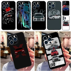 JDM Car Evo Phone Case For iPhone 16 15 11 12 13 14 Pro Max Mini X XS Max XR Plus Full Cover