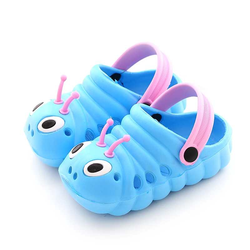 1-5 Years Old Boys Girls Beach Shoes Summer Baby Cartoons Caterpillar Sandals Breathable Soft Fashion Sports High Quality Hids