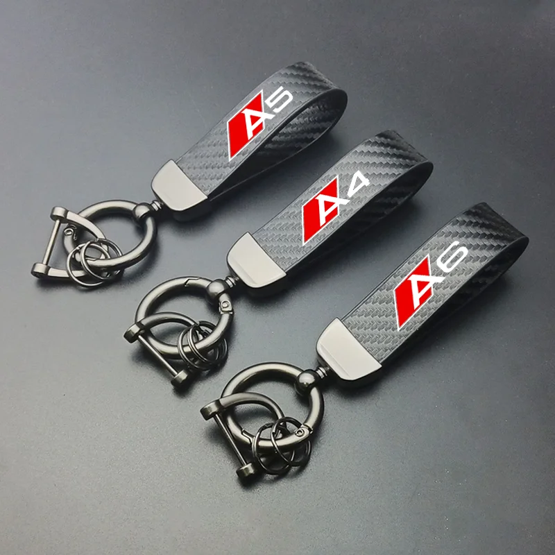 Advanced carbon fiber alloy key chain key For Audi a1 A3 A4 A5 A6 A7 A8 Q3 Q5 Q7 tt car Accessories