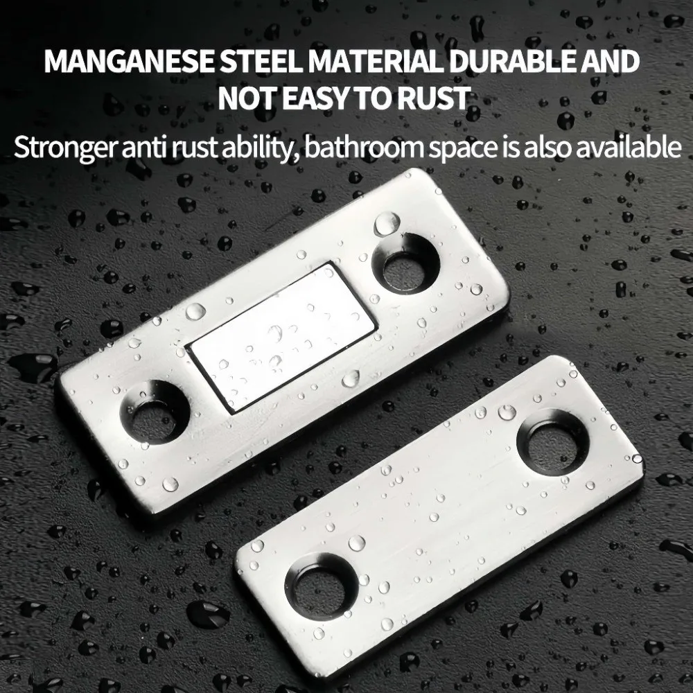 Punch Free Stainless Door Closer Strong Ultra Thin Drawer Magnet Lock Stopper Adhesive Furniture Fittings Magnetic Cabinet Catch