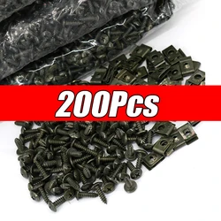 Self Tapping Screws Metal Fastener Clip for Car Motorcycle U-Type Clip with Screw Anti-rust Protection Clip Screw Iron Sheet Kit