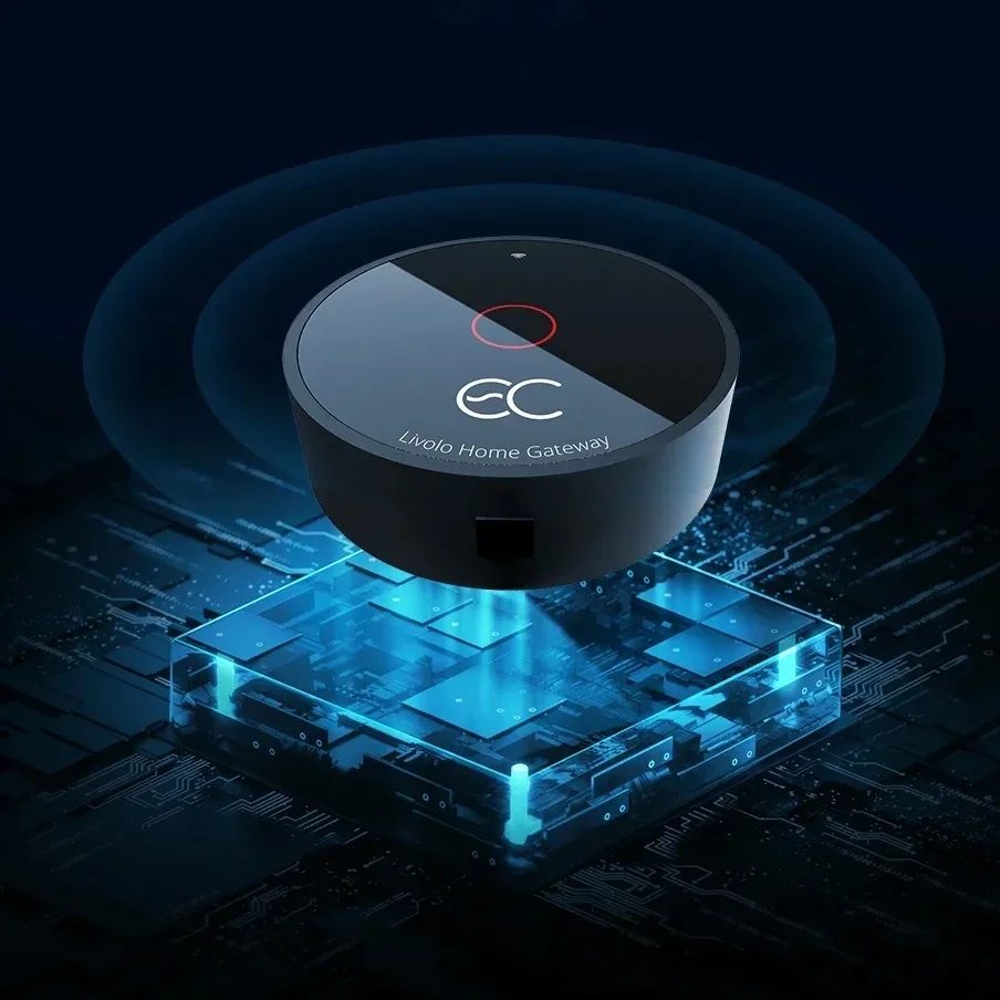 LIVOLO EC Smart Gateway,Wired/Wireless Smart Hub,APP/Google Home /Alexa/Alice Connection Bridge,Movable Width Range