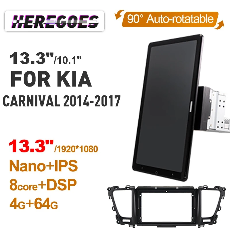 カーラジオpx6,android 10,gpsナビゲーション,dvdプレーヤー,2din,テスラタイプの画面,カーkia carnival yp sedona (2014-2020) 用