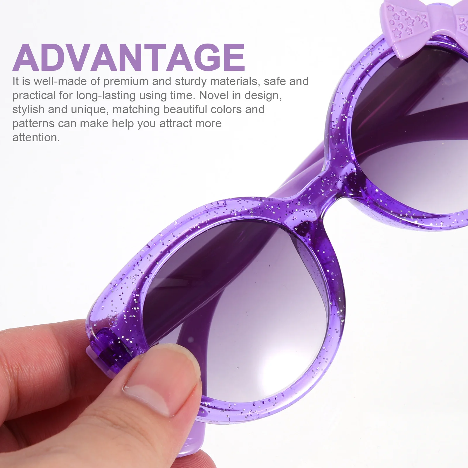 

1Pair Plastic Sunglasses for Kids Trendy Personality Glasses Universal Fit Cute Party Eyeglasses for Birthday New Year Eve