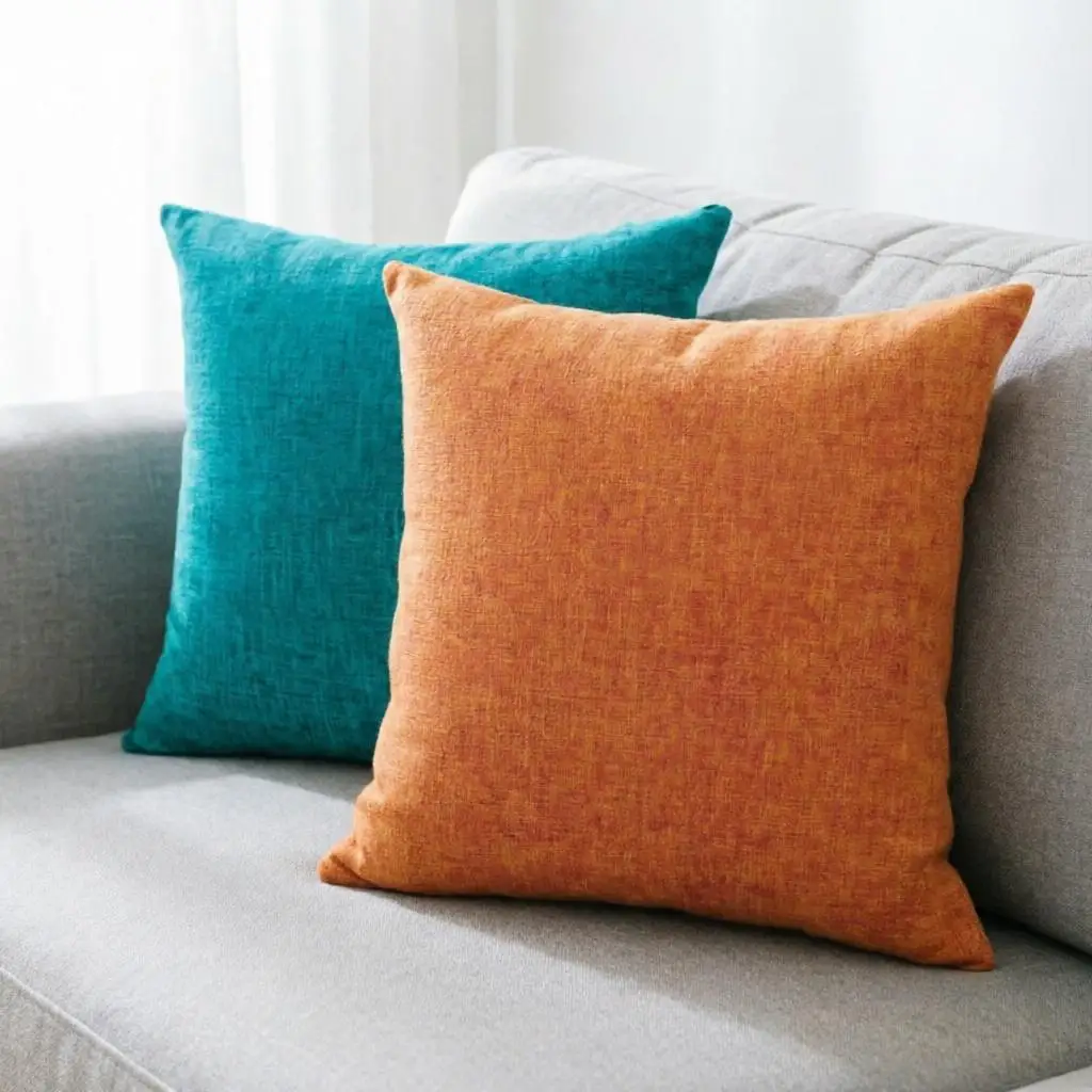 Customized Size Solid Color Pillow Cover Simple Style Soft Polyester Fabric Bed Decorative Cushion Case for Home