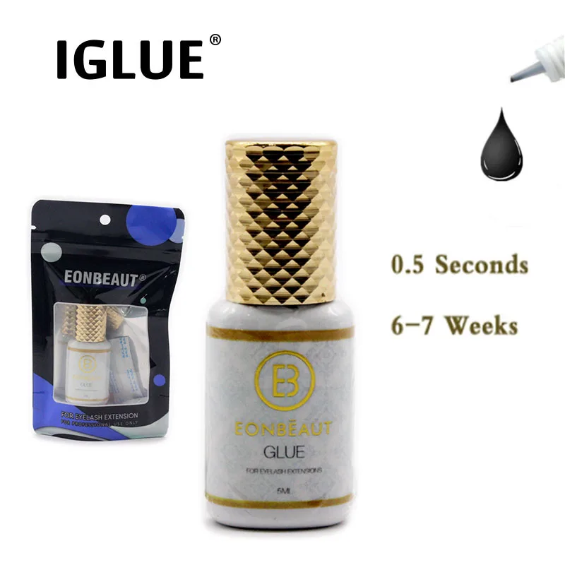 IGLUE EONBEAUT EB3 Glue For Eyelash False Extensions Glue 5ml Gold Cap Adhesive Makeup Beauty Health Tools Korea Lava Lash