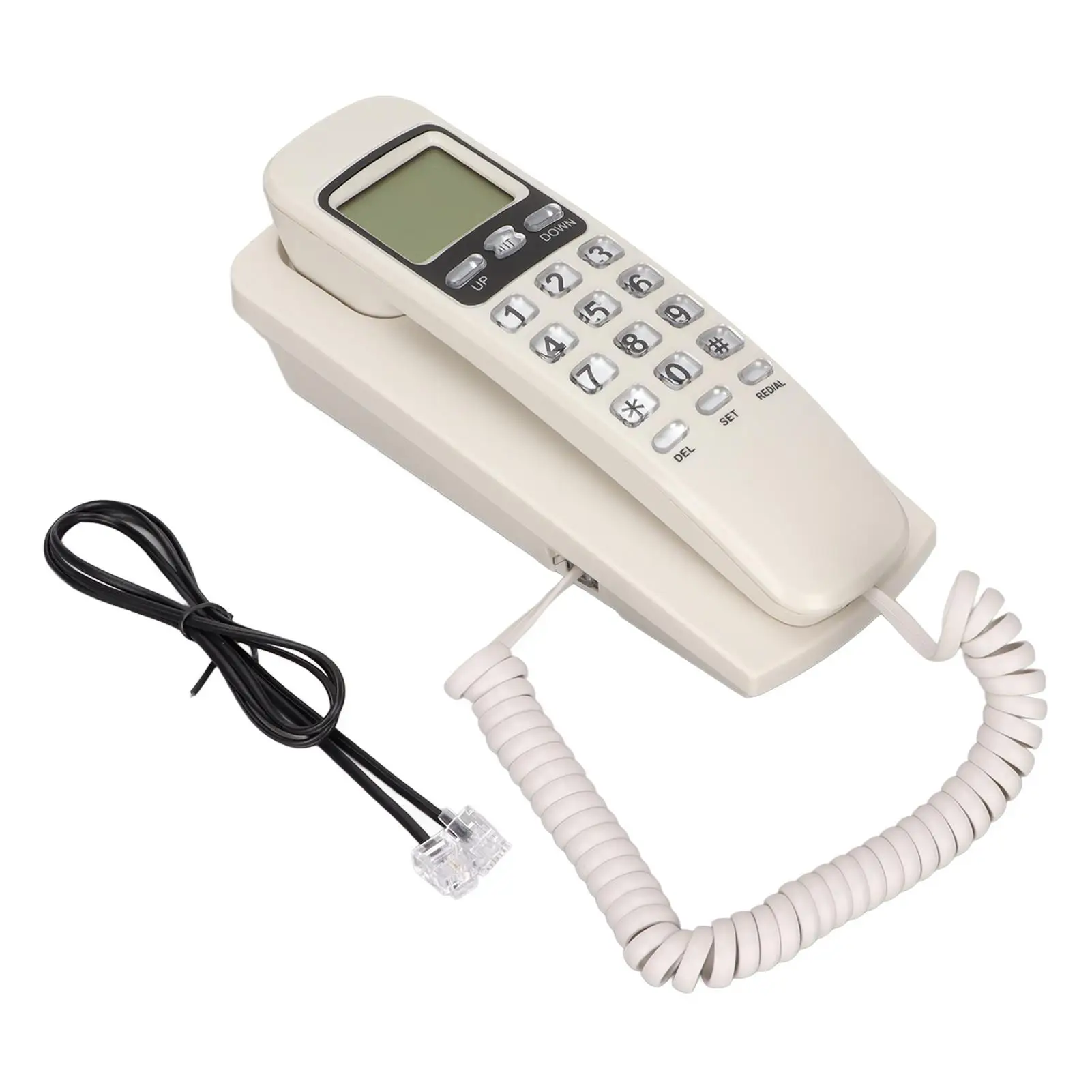 KXT777CID Corded Wall Phone with LCD Calendar Display, Landline Telephone for home