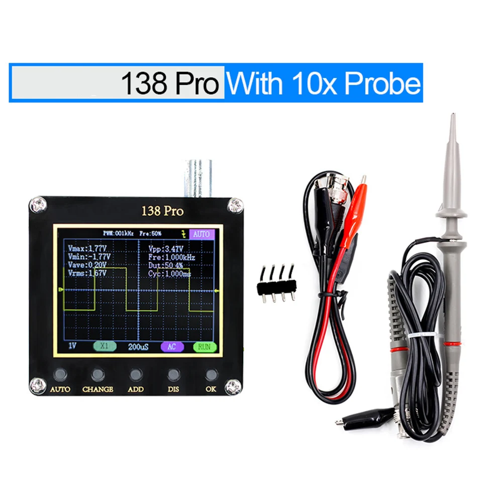 Digital Oscilloscope 138Pro Oscilloscope Kit Educational Purposes 200KHz Bandwidth Multiple Waveform Detection