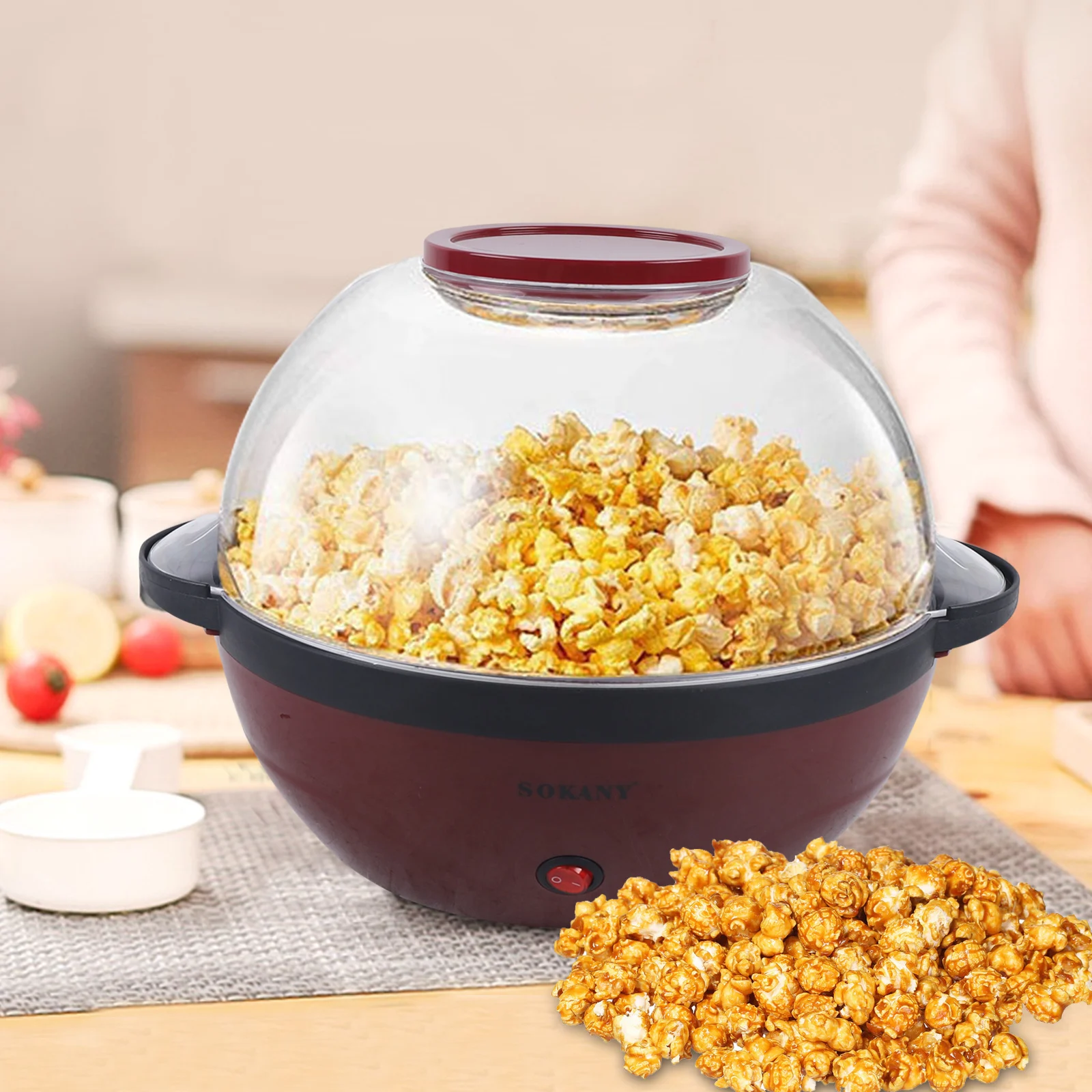 Popcorn Maker Professional Machine For Home 5liter Enjoy Up To 24 Cups Of Fresh Popcorn