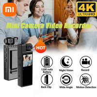 Xiaomi 4K Mini Camera Video Recorder Sports HD BodyCam Back Clip 180° Rotatable IR Night Vision Travel Bicycle Driver Camcorder