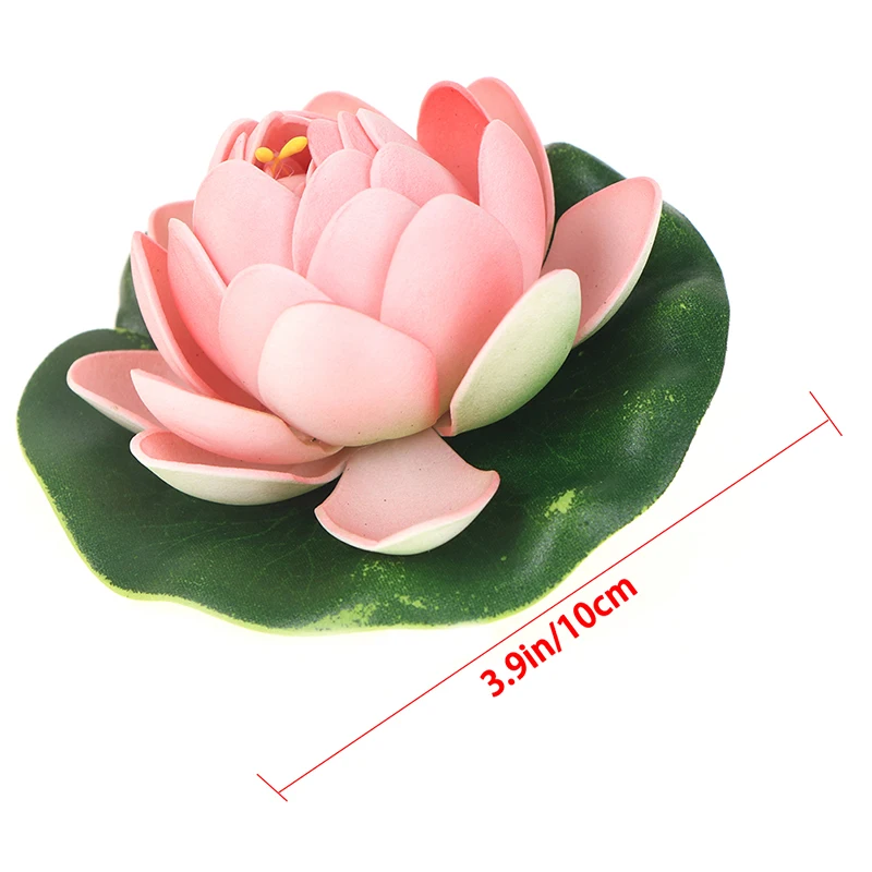 【YA】5pcs Artificial Floating Water LilyLotus Flower Pond Decor 10cm Artificial Lotus