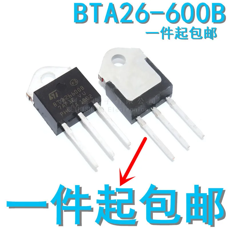 BTA26-600B-triodo bidireccional serie BTA, tiristor, punto de TO-3P, 26-600B, 5 unidades por lote