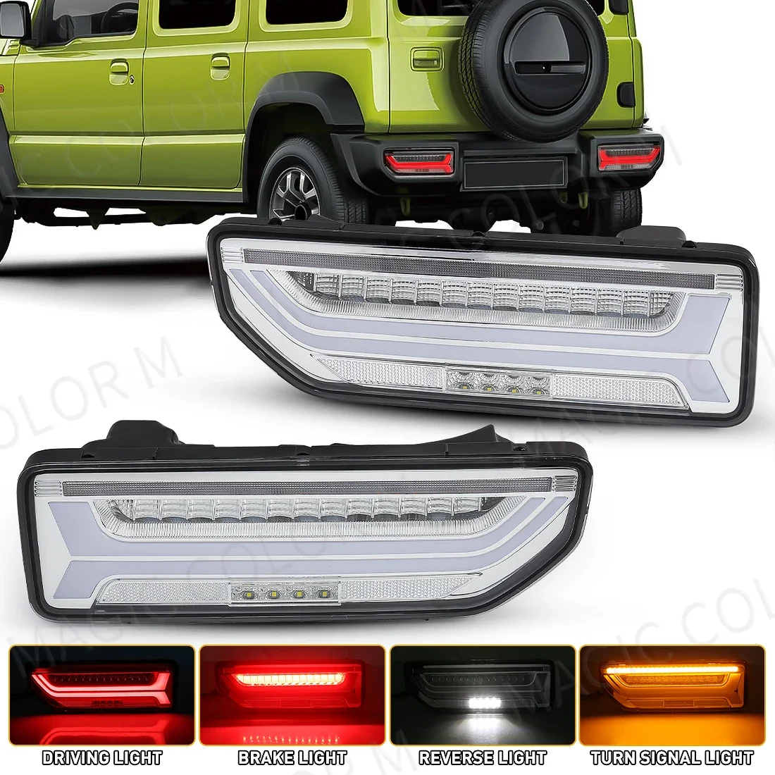 Car LED Tail Light For Suzuki Jimny 2019 2020 2021 2022 2023 Rear Brake Reverse Daytime Running Light Turn Signal Accesories 12V