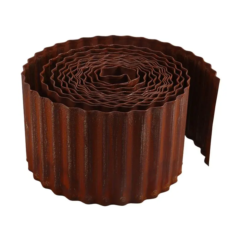 ABHI-6 Inch X 20 FT Lawn Edging Borders Corrugated Galvanized Garden Edging Border Landscape Edging For Vegetables Raised Bed