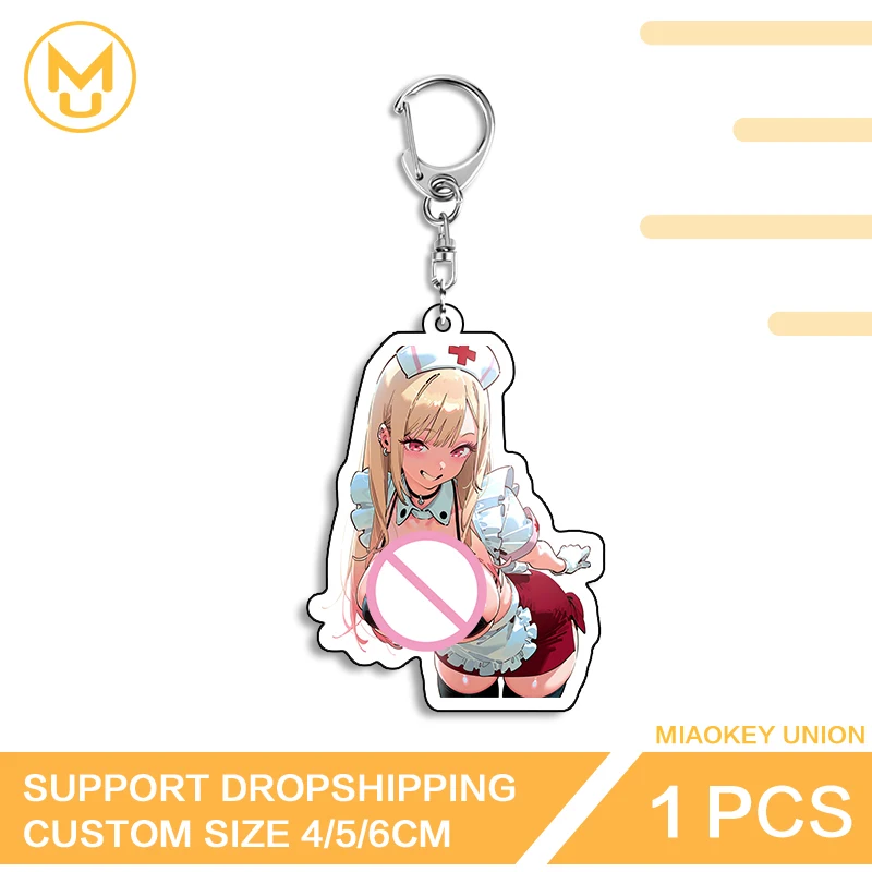 Kitagawa Marin Nurse Anime Figure High Quality Car Keychain Unisex Adjustable Trendy Adorable Glaring Product Decorations