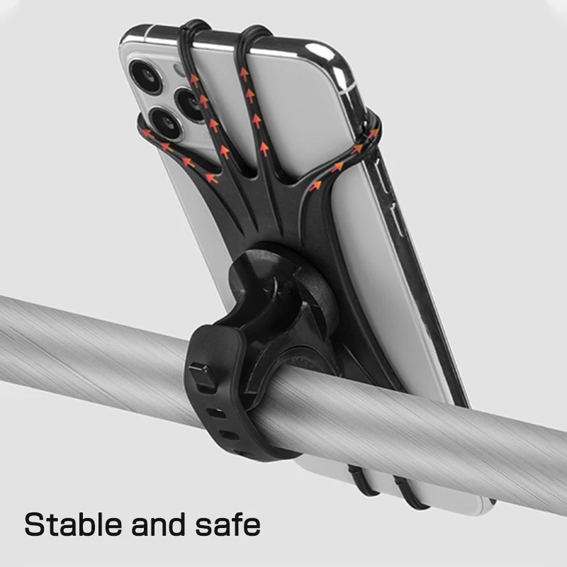 ROCKBROS Universelle Motorrad- und Fahrrad-Handyhalterung, Stoßfeste Silikon-Halterung für Radfahren, MTB, GPS-Unterstützung – Detail 14