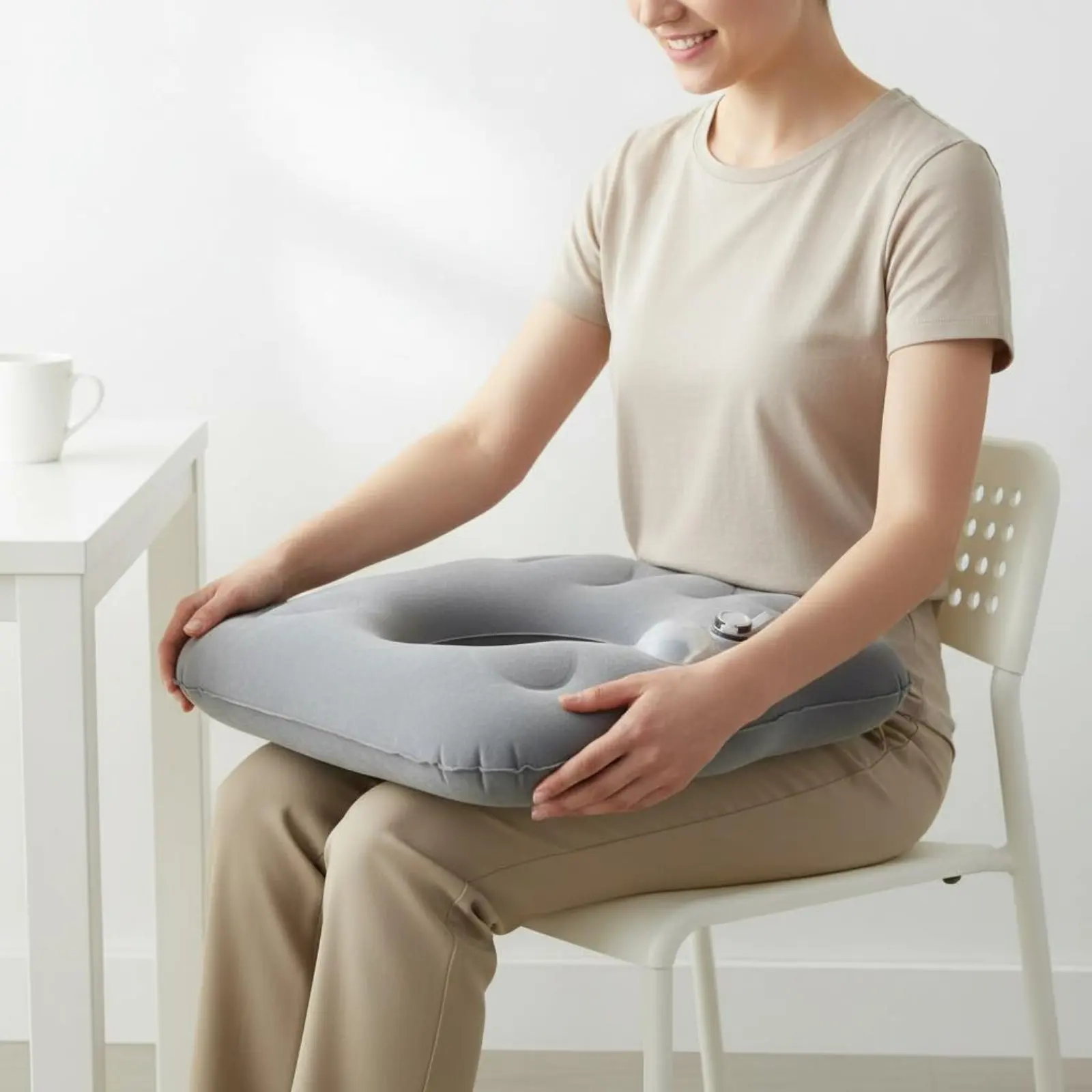 

Hemorrhoid Seat Cushion Hollow Design Hemorrhoid Cushion Coccyx Pillow Portable Health Support Long-Lasting for Office Workers