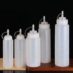 Large Squeeze Condiment Bottles with Nozzles Ketchup BBQ Sauces Olive Oil Bottle Dispenser Squeeze Sauce Bottle Kitchen Gadget