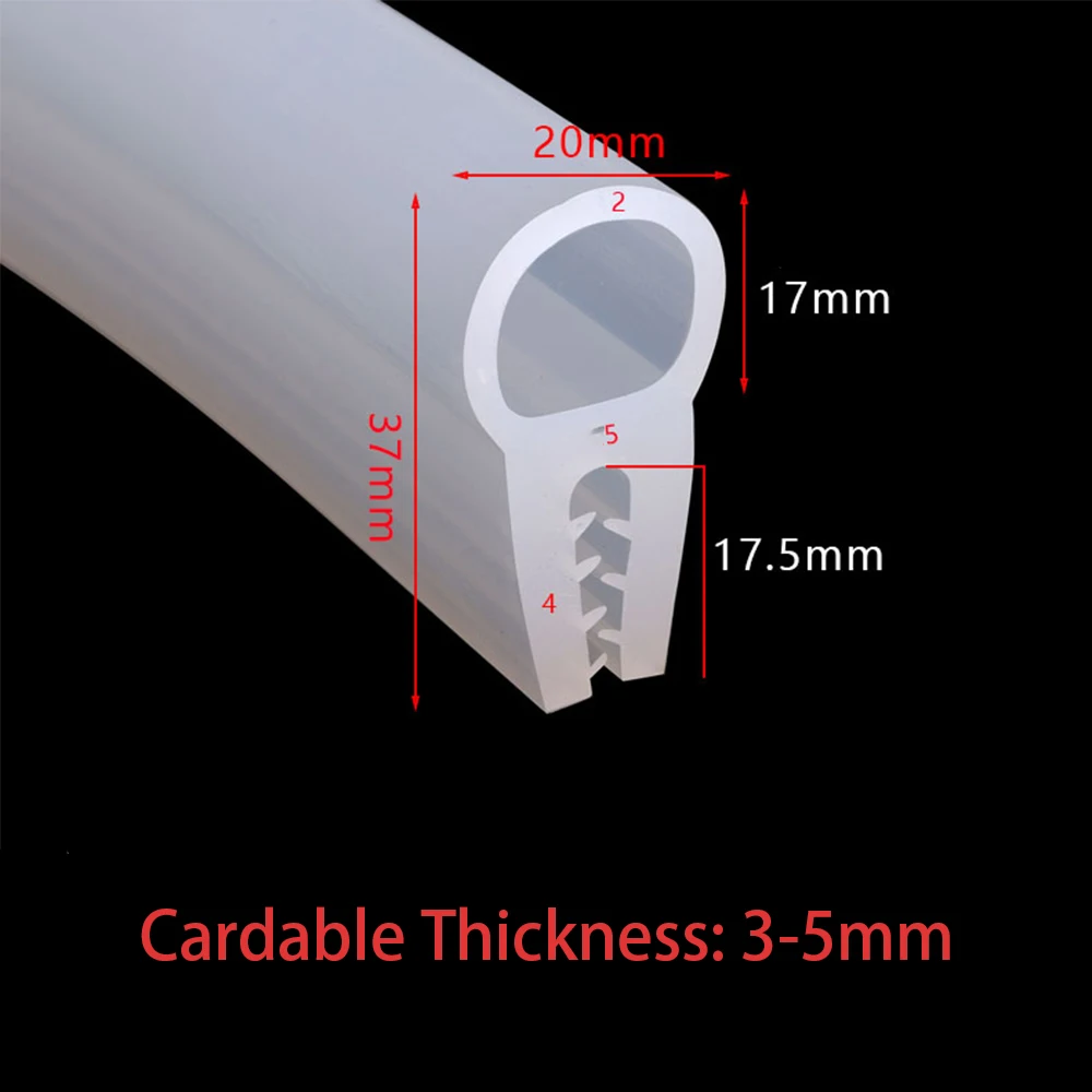 1 Meter U-Shaped Silicone Strip Electric Cabinet Box Top Bubble Wrap Edge Strip Oven Rubber Strip High Temperature Resistant