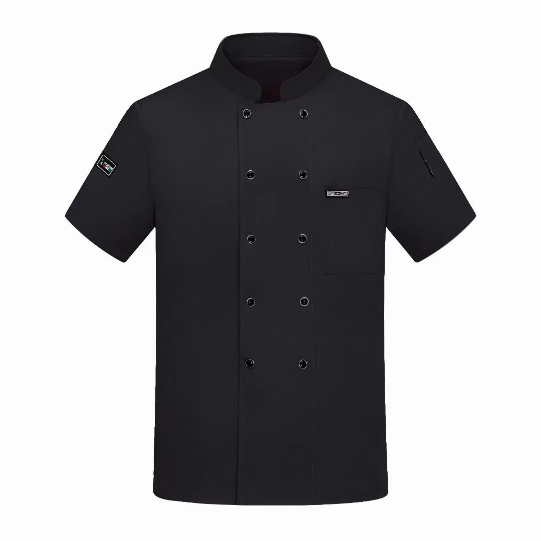 Chef Jacket Men Women Short Sleeve Breathable Mesh Restaurant Waiter Uniform Kitchen Cook Shirts