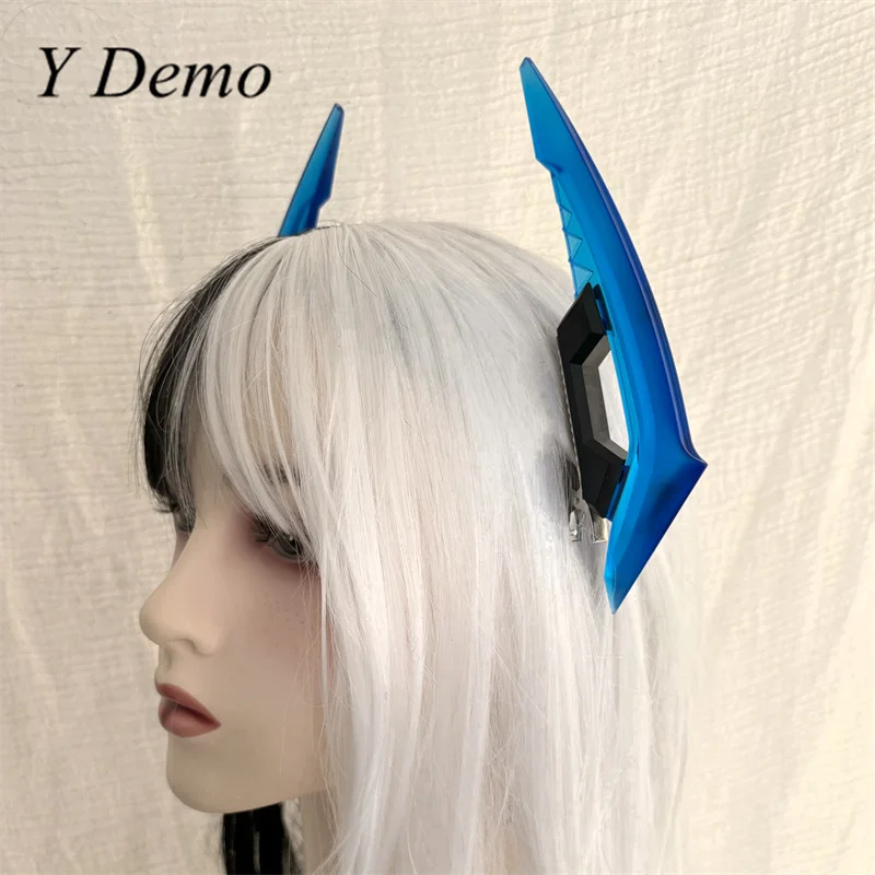 Y Demo 1 Pair Techwear Cyber Plastic Wing Decoration Hairclips Women Color Patchwork Hairpins