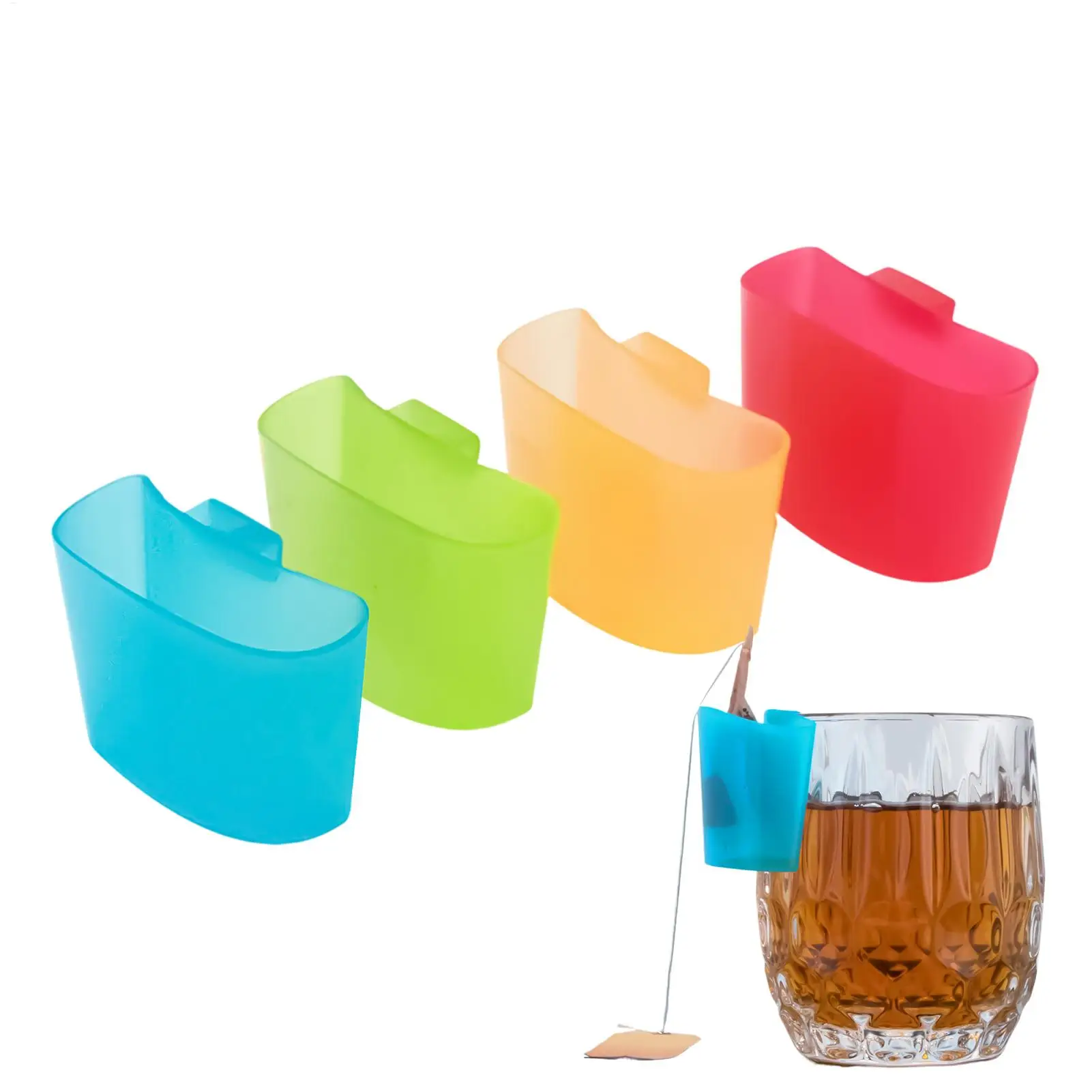 4pcs Multifunction Biscuit Rack Portable Tea Bag Holder Clip Bottle Gadget Cookies Holder Serving Storage For Drinking Cup