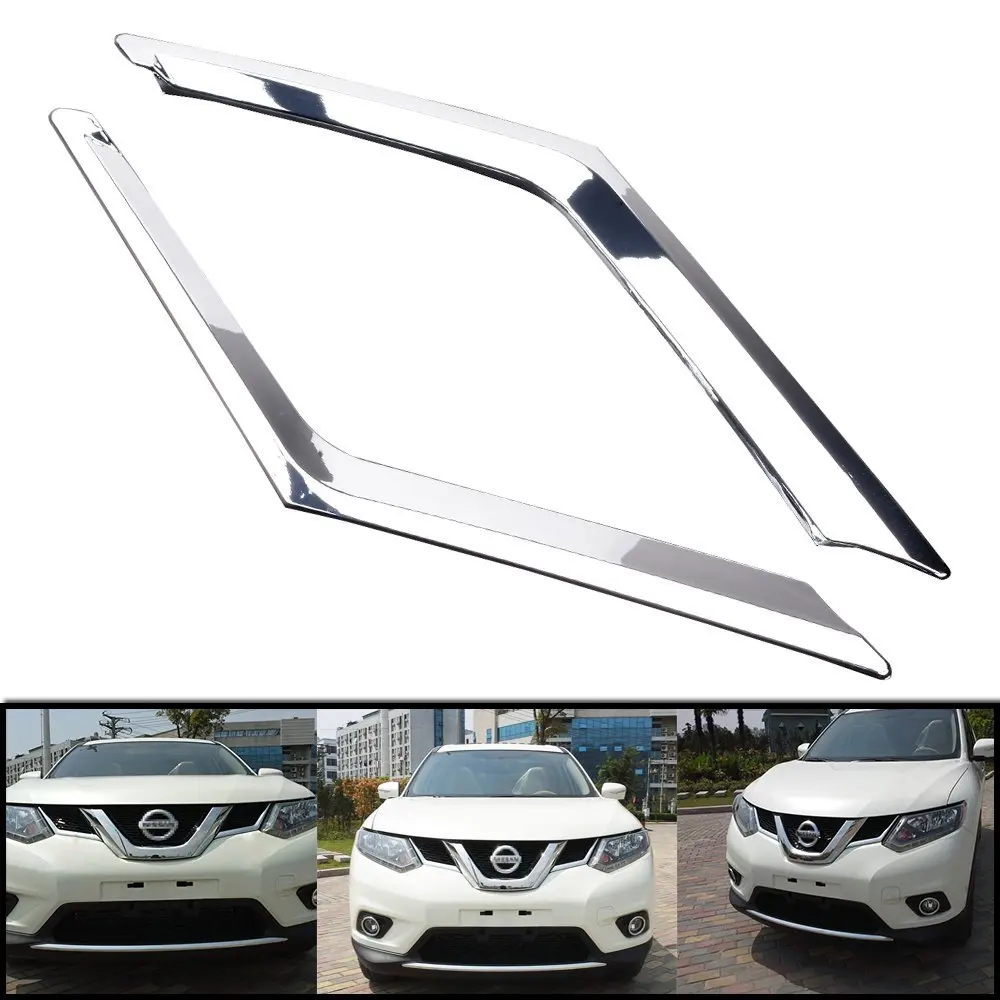 

Chrome Front Grill Grille Cover Trims Fit For Nissan Rogue X-Trail 2014 2015 2016