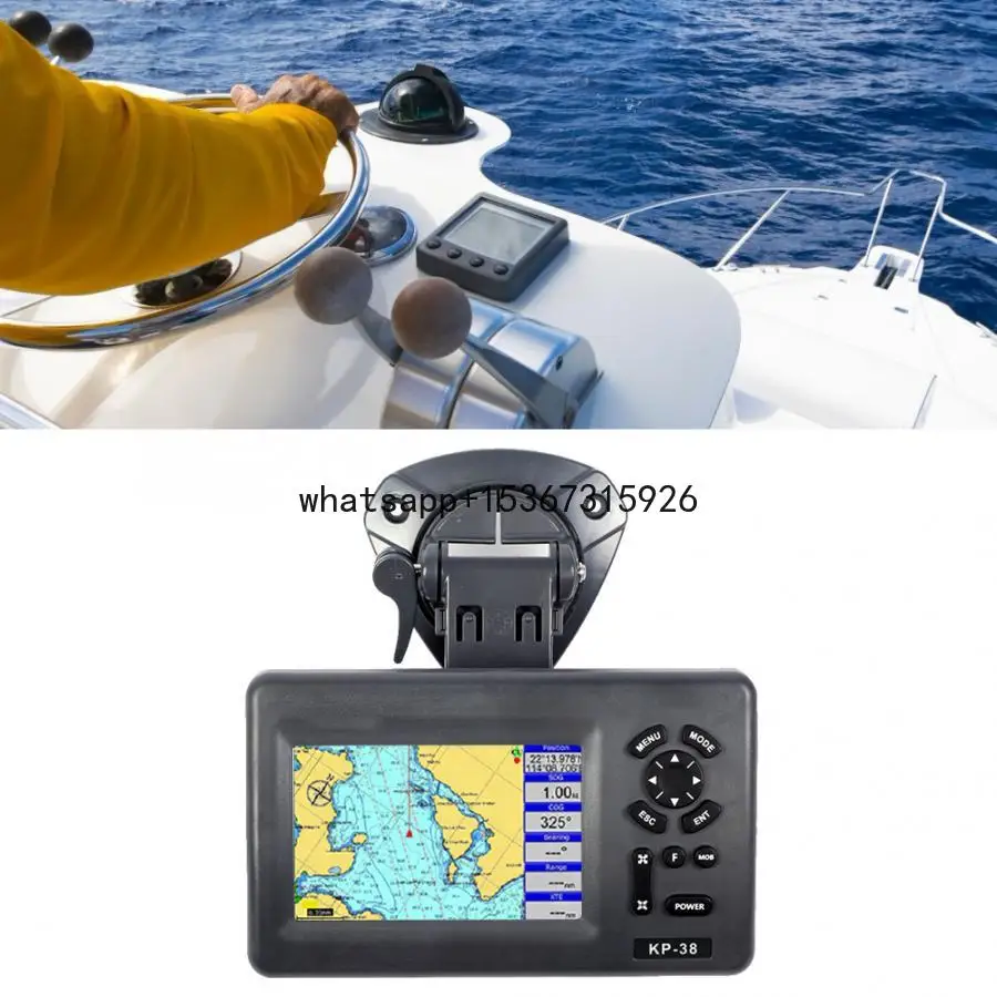 KP-38 5-inch Marine GPS Plotter Colorful LCD IPX5 Waterproof Marine Chart Plotter Satellite Navigator Boat GPS Navigation