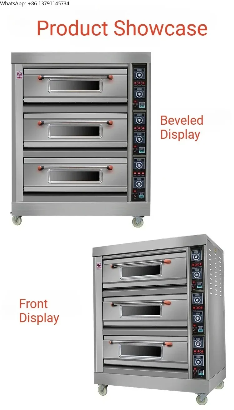 Commercial Large Capacity Electric Oven for Baking Pizzas (1-6 Layers, 9 Trays)  Burner BBQ Industrial Oven