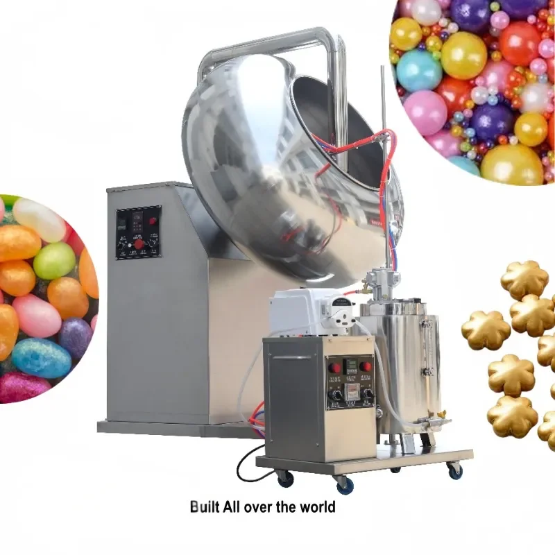 Sugar Coating Machine 304 Stainless Steel Adjustable Pot for Chocolate Peanut Coating Processing