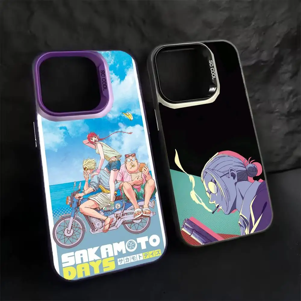 

Sakamoto Days Japanese Anime Phone Case For iPhone 17 16 15 14 13 12 11 Pro Max Plus Silver Matte Black Cover