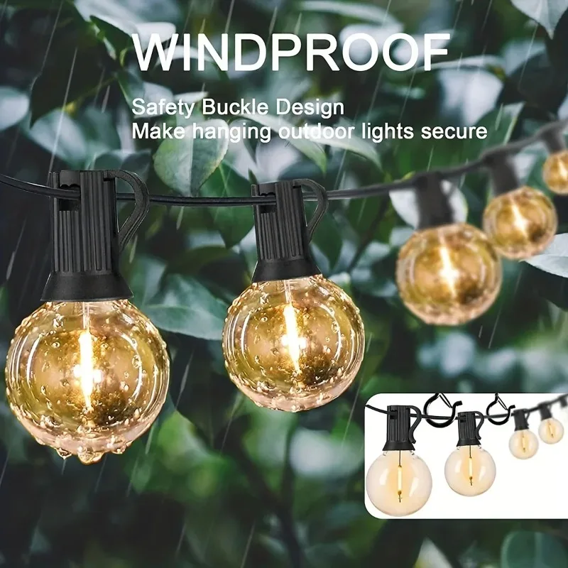 Windproof Screw Hanger Hooks with Safety Buckle, Hanging for Outdoor String Lights, Ceiling Plants & Christmas Lights