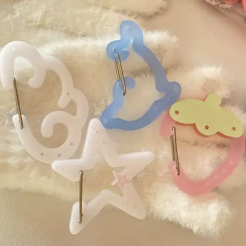 New Strawberry Shape Carabiner Hollow Candy Color Buckle Keychain Multipurpose PVC Backpack Pendant