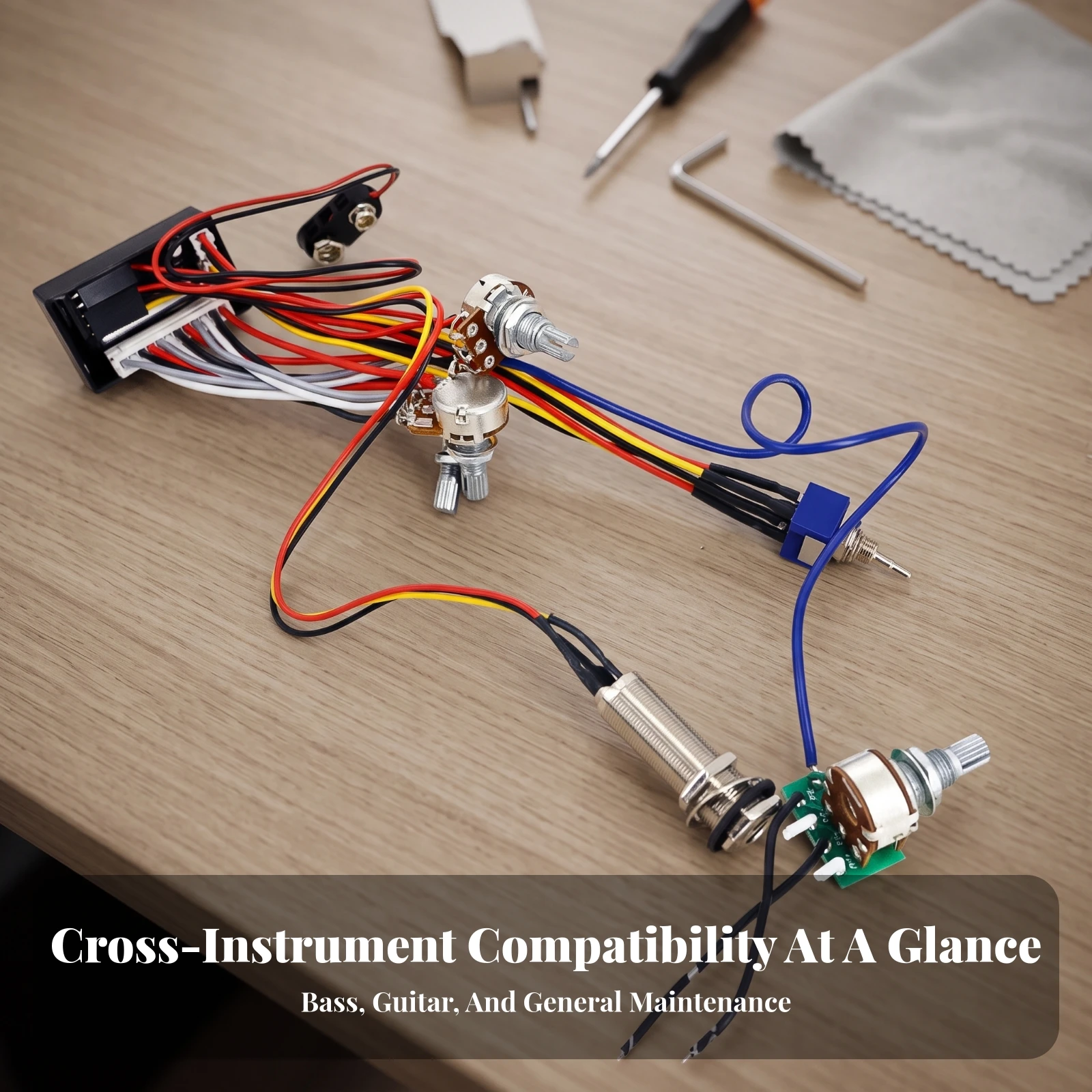 Guitar Wiring Harness with Toggle Switch Pre-Wired Guitar Wiring Harness with Output Jack for Guitarists, Custom Builds