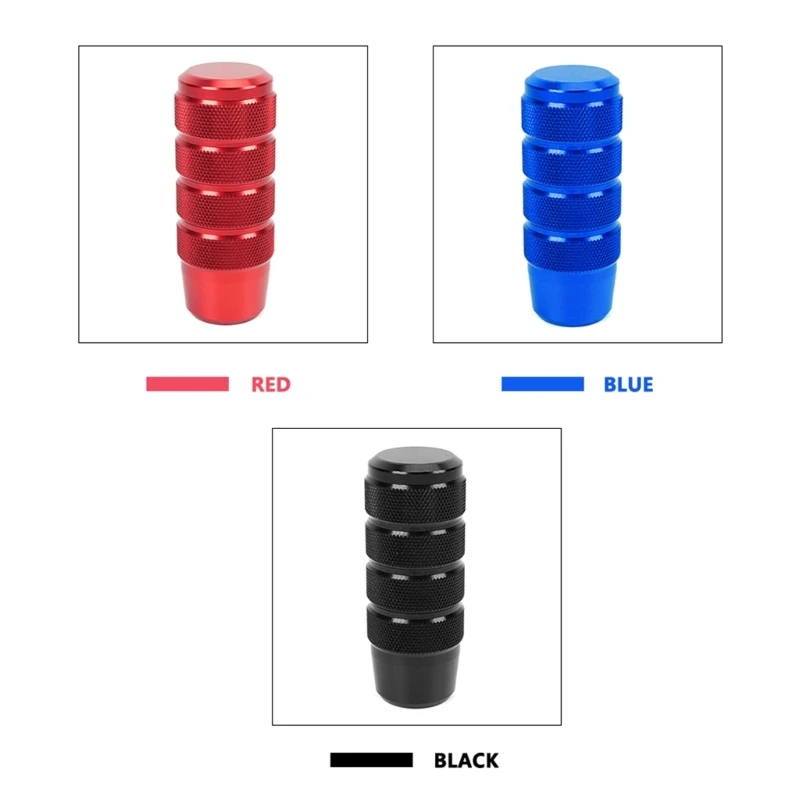 

95mm Shift Knob Gear Shift Knob Knurled Shifter Lever Knob Aluminum Shifter Knob with M8-M10 Adapters