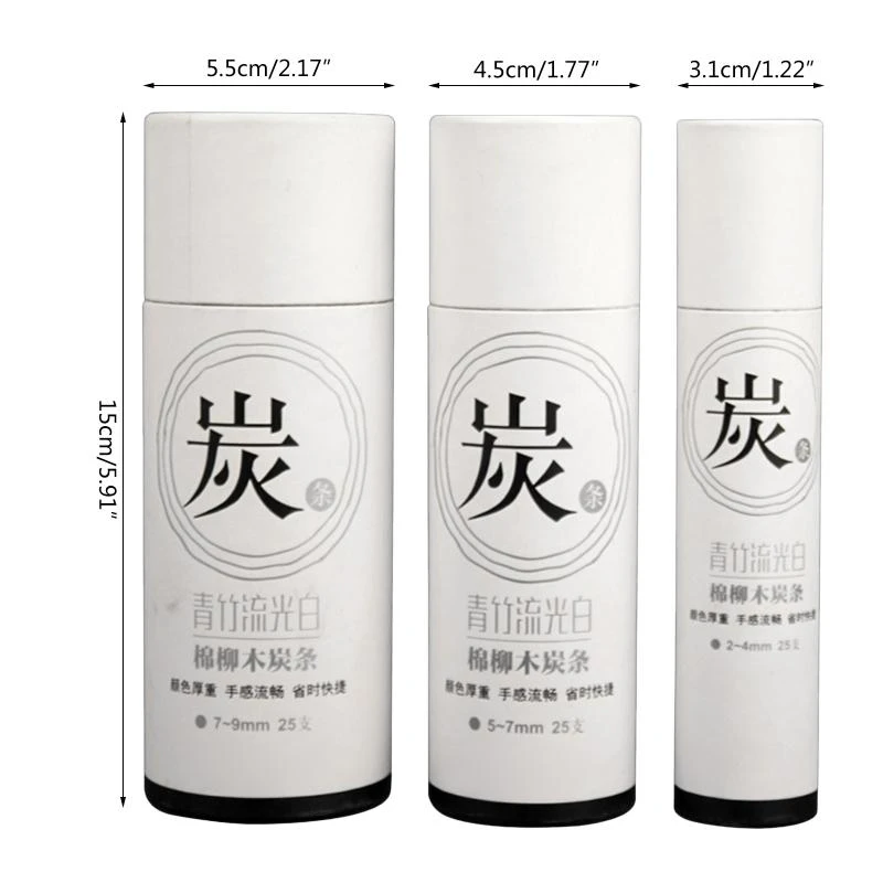 090f 25pcs vine arcoal clecks charcoal pencils sketching ratf