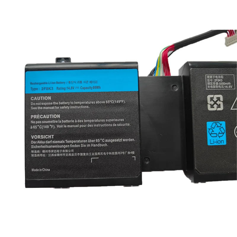 New 2F8K3 G33TT KJ2PX Laptop Battery for Dell Alienware 17 for Alienware 18 M18X R3M17X R5 P19E P18E 5500mAh Replacement Battery