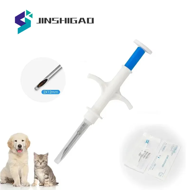 2.12*12mm Pet Microchip Animal 134.2KHZ mm Syringe ID Chip RFID FDX-B Fish PET ISO11784 ISO11785 For Animal Tracking